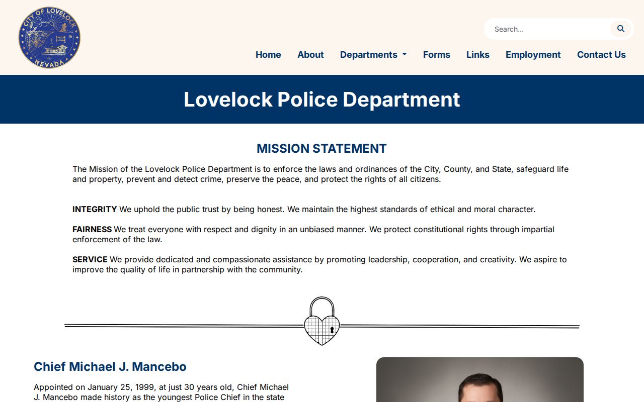 Lovelock police and warrant records contact