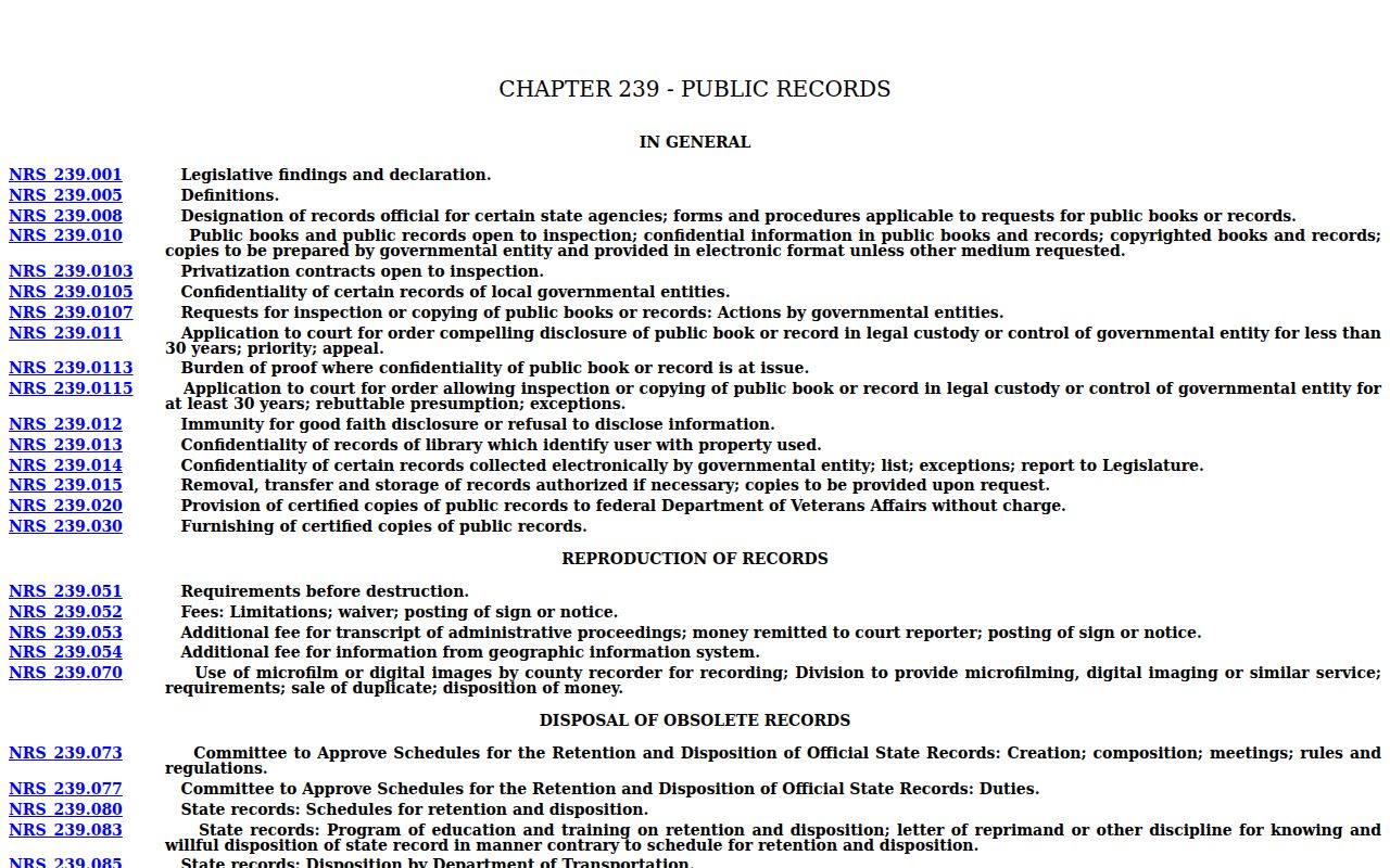 Pershing County warrant records public access law