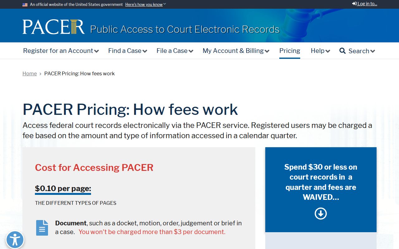 Pershing County arrest warrant federal docket access