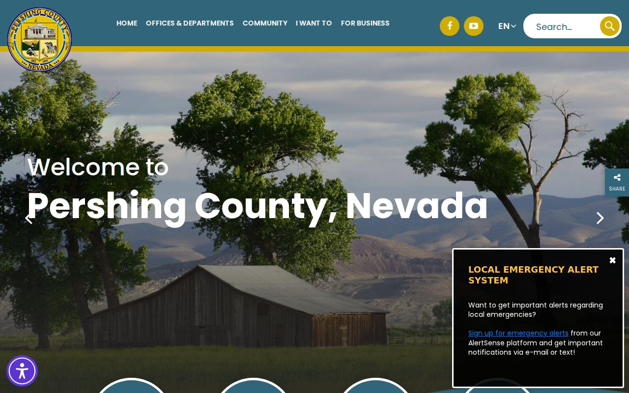 Pershing County warrant records official county home