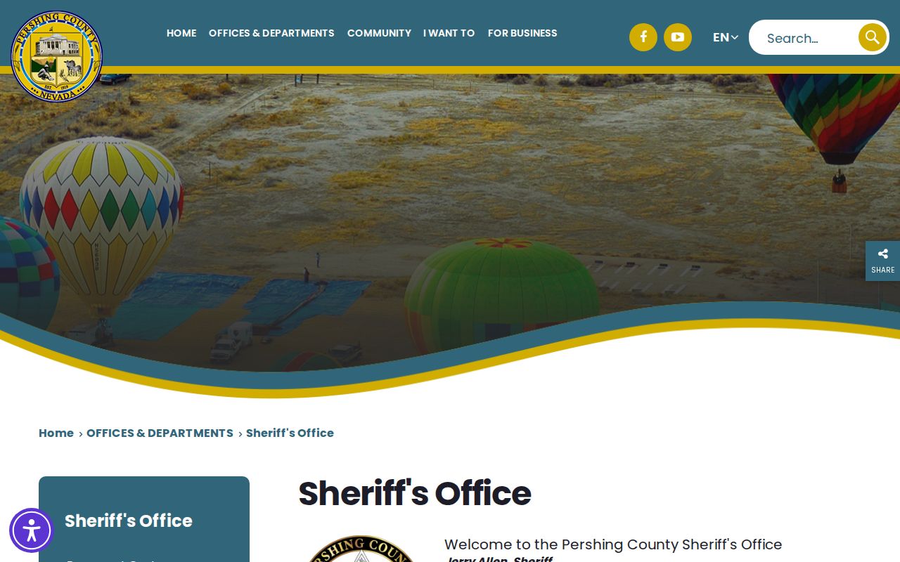 Pershing County sheriff warrant records mission